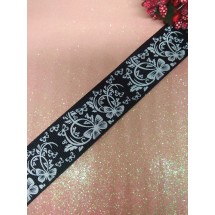 Репсовая лента с рисунком 2,5 см, цена за 1 м